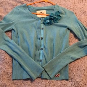Blue cardigan